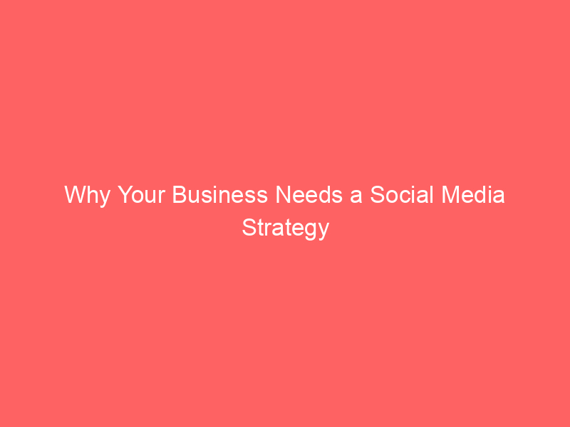 Why Your Business Needs a Social Media Strategy